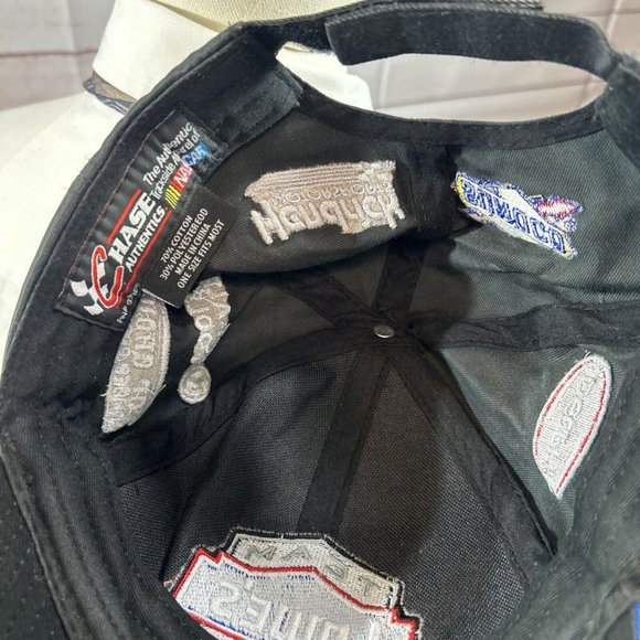 Chase Jimmy Johnson Racing NASCAR Hat Cap Lowes 48 Black Multi Patches strapBack - Picture 7 of 10